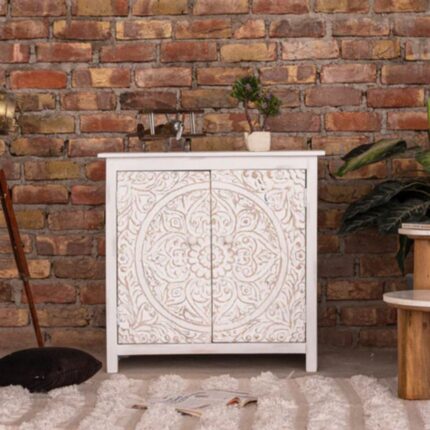 mango wood cabinet, white cabinet