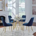 glass top dining table, round glass dining table