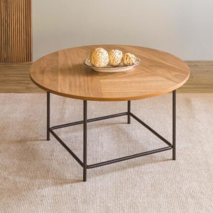 round wood coffee table, wooden round coffee table