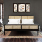 Oritsu Solid Wood Cane Bed