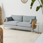 Dreamer Couch Solid Wood Sofa With Natural Cane