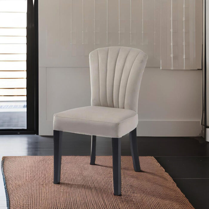 Henley Velvet Shell Upholstered Dining Chair in Taupe