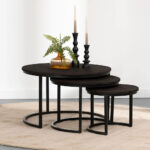 Round Coffee Table Set of 3