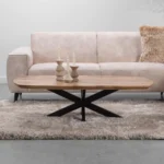 Harmony Haven Coffee Table With Metal Leg