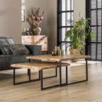 Beautifully Designed Edges Coffee Table Set of 2