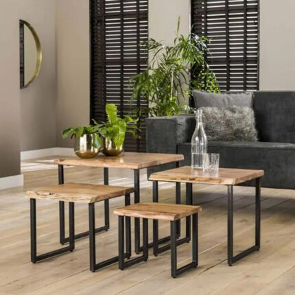 Beautifully Designed Edge Coffee Table Set of 4