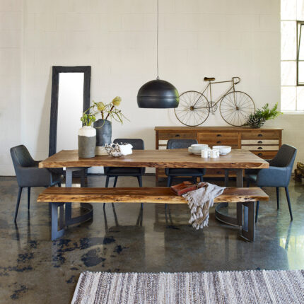 Live Edge Bent Dining Bench