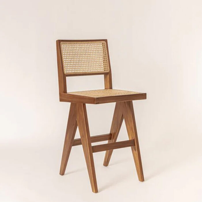 Allyra Armless Cane Bar Chair