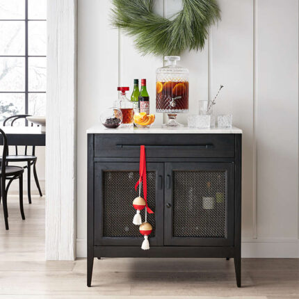 Enzo Bar Cabinet with Marble Top